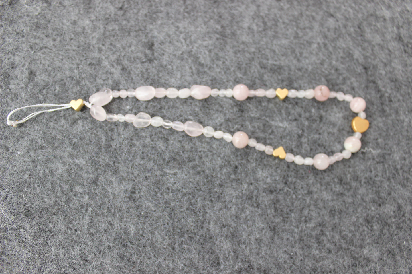 PINK QUARTZ PHONE WRIST STRAP